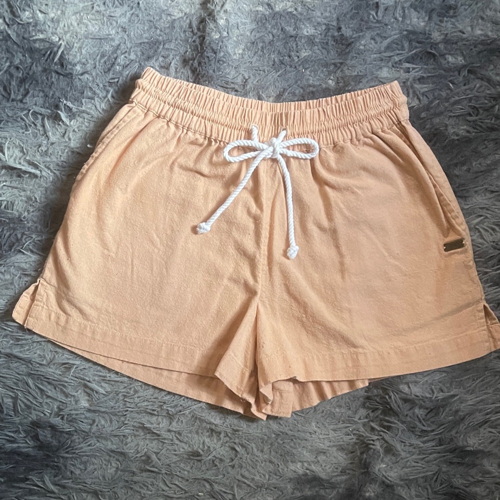 Roxy Peach Athletic Shorts with Drawstring
